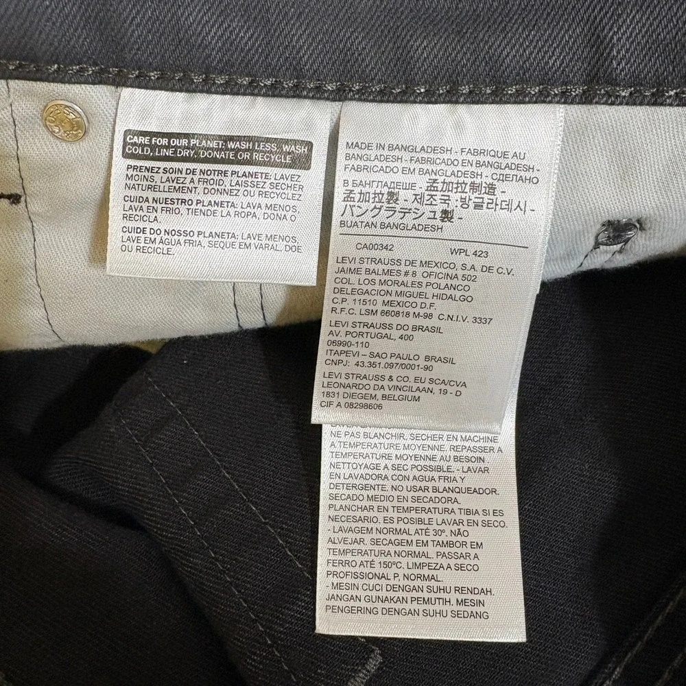 Levis Mens 541 Athletic Taper Jeans 33x32 Charcoal Gray Stretch Denim Minimalist